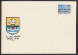 Coat Of Arms : Pelican + BRIDGE River Tisza Ship / 900th Anniv. City SZOLNOK Hungary 1975 FDC Cover - Briefe U. Dokumente