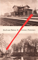AK Rakow Bahnhof A Jessin Dönnie Appelshof Poggendorf Bretwisch Glewitz Kandelin Nossendorf Grimmen Loitz Demmin Pommern - Grimmen