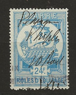 FISCAUX  ROLES D'EQUIPAGES N°7 24F  Bleu Pâle Cote 60€. - Autres & Non Classés