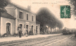 MIREBEAU SUR BEZE LA GARE AVEC LE TRAIN - Mirebeau