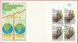 FDC - Enveloppe - Nations Unies - (New-York) (11-1-80) - New International Economic Order (1) (Recto-Verso) - Covers & Documents