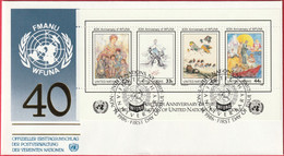 FDC - Enveloppe - Nations Unies - (New-York) (14-11-86) - 40Th Anniversary Of WFUNA (Recto-Verso) - Brieven En Documenten
