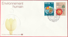 FDC - Enveloppe - Nations Unies - (New-York) (19-3-82) - Environnement Humain (Recto-Verso) - Covers & Documents