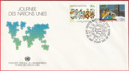 FDC - Enveloppe - Nations Unies - (New-York) (23-10-87) - Journée Des Nations Unies (Recto-Verso) - Storia Postale