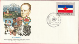 FDC - Enveloppe - Nations Unies - (New-York) (26-9-80) - Flag Series - Yugoslavia (Recto-Verso) - Lettres & Documents