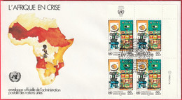 FDC - Enveloppe - Nations Unies - (New-York) (31-1-86) - L'Afrique En Crise (Recto-Verso) - Storia Postale