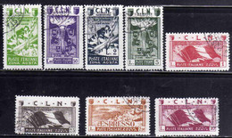 CLN AOSTA 1944 SOGGETTI VARI SERIE COMPLETA DENTELLATA USATA COMPLETE SET USED OBLITERE' - Comite De Liberación Nacional (CLN)