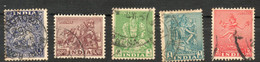 5  INDIA-1949 Yt 7,8,8,10,11-Dominio Británico. - Gebruikt