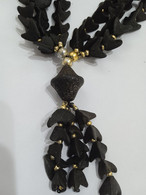 COLLIER PARFUMé LE - SKHAB - ANCIEN COLLIER BERBERE AVEC AMBRE NOIR - Necklaces/Chains