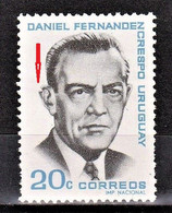 1966 URUGUAY MNH - Ciardi 743b  Variety Error Ear With White Dot- Oreja Con Punto Blanco- Daniel Fernández Crespo - Uruguay