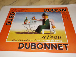 ANCIENNE PUBLICITE L EAU  ET DUBONNET 1935 - Alcools