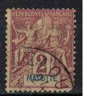 MAYOTTE       N°  YVERT  2 (1)  OBLITERE    ( OB 10/21 ) - Used Stamps