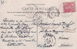 Cpa Du Cambodge Partie Du LAOS De PAK SE Via BASSAC Et Saigon Indochine En 1907 Pour La France - Storia Postale