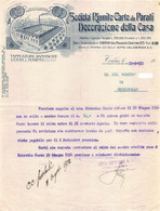 014456 "TORINO - SOC.TA' RIUNITE CARTE DA PARATI DECORAZIONE DELLA CASA" 1932 DOC.TO  COMM. - Italy