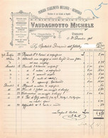014460 "TORINO - VAUDAGNOTTO MICHELE - PRIMARIO STABILIMENTO MECCANICO-ORTOPEDICO - CALZE...." 1905 DOC.TO  COMM. - Italy