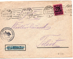 54913 - Deutsches Reich / Dienst - 1923 - 75.000M/50M Dienstmarke EF A Bf BERLIN -> Tilsit - Lettres & Documents