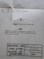 PLAN SCHEMA DEMONTAGE MORTIER BRANDT 120mm TYPE A.M. 48 - Armes Neutralisées