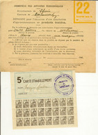 DEMANDE D'approvisionnement Produits Textiles + Les Timbres De MORLANWELZ - MARIEMONT 1941 - Historische Documenten