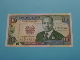 10 Shilingi Kumi () Banki Kuu Ya KENYA ( AY7553046 ) 1 July 1993 ( For Grade See SCAN ) UNC ! - Kenya