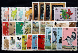 Hong Kong Nº 479/82, 487/98, 514/17, 524/31. Año 1986/88 - 1941-45 Japanisch Besetzung