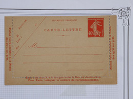 BF15 FRANCE BELLE CARTE LETTRE ENTIER  SEMEUSE 40C  1932 NON VOYAGEE - Altri & Non Classificati