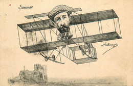 SOMMER * CPA Aviateur Sommer * CPA Illustrateur DE LABIRINGUE * Aviation Avion Caricature Labiringue - Piloten