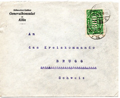 54943 - Deutsches Reich - 1923 - 300M EF A Bf D Schweiz. Generalkonsulats Koeln COELN -> Schweiz - Covers & Documents