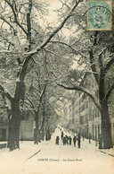 Corté * Le Cours Paoli * Rue Villageois Hiver Neige * 1906 * Haute Corse 2B - Corte