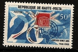 Haute Volta 1966 N° 175 ** UNESCO, Logo, Carte, Nations Unies, Education, Science, Culture, Justice, Racisme, Sécurité - Haute-Volta (1958-1984)