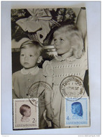 Luxembourg 1957 Prince Henri Et Princesse Marie-Astrid Timbre Yv 528 & 530 Carte Maximum - Maximumkaarten