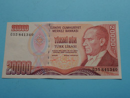 20000 Yirmi Bin Türk Lirasi () TURKIYE ( G55541340 ) 14 Ocak 1970 ( For Grade See SCAN ) UNC ! - Turchia