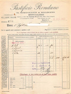014484 "(TO) MONCALIERI -PASTIFICIO RONDANO DI BORTOLOTTI & BALBIANO - CEREALI, RISI, FARINE....." 1937 DOC.TO  COMM. - Italy