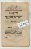 VP20.610 - PARIS 1845 - Chambre Des Députés - Rapport - Proposition Réduction De La Taxe Du Sel Par M. DESSAURET - Decreti & Leggi