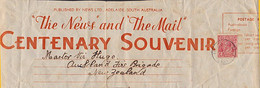 SOUTH AUSTRALIA - NEW ZEALAND KGV 2d LONG SEA ROUTE NEWSPAPER RATE - Brieven En Documenten