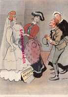 DESSIN DE F. BAC - ACHAT ROBE MARIEE- MARIAGE- 1906- AGRICULTURE AGRICULTEUR - TRAITE DES VACHES - Historical Documents