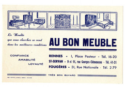 Buvard Au Bon Meuble Confiance Amabilité Loyauté Rennes, St-Gervan Et Fougères - Format : 20.5x13.5 Cm - M