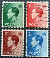 Grande Bretagne Great Britain 1936 Edouard VIII Edward VIII Yvert 205 206 207 208 O Used - Usati