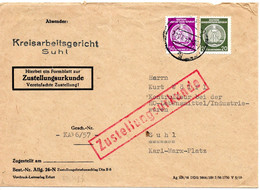 54989 - DDR / Dienst - 1957 - 50Pfg Zirkel Rechts MiF A ZU-OrtsBf SUHL - Autres & Non Classés