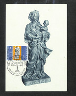 BELGIQUE - BELGIE - Carte MAXIMUM 1960 - LIEGE - La "Madone De La Paix" Statuette En Bois De L'école Baroque - 1951-1960