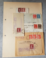 FRANCE INTERESANT ENVELOPPES & FRAGMENTES DE JOURNAL CIRCULED SEND TO SUISSE - Briefe U. Dokumente