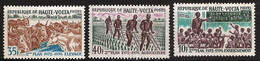 Haute Volta 1972 N° 273 + 276 + 277 Inc ** Agriculture, Elevage, Education, Ecole, Tableau Noir, Vaches, Plantation - Haute-Volta (1958-1984)