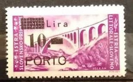 ISTRIA LITORALE SLOVENO NUOVO GOMMA INTEGRA ** - SASS. SEGNATASSE #11b - Lettera P Stretta - R Scalpellata, Punto Quadra - Occup. Iugoslava: Litorale Sloveno