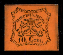 Antichi Stati Italiani - Stato Pontificio - 1867 - 10 Cent (17) - Gomma Originale - Leggera Sfaldatura Della Carta In Al - Autres & Non Classés
