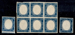 Regno - Vittorio Emanuele II - 1863 - Prove Di Stampa - 15 Cent Matraire (11) - Singolo Senza Effigie + Blocco Di Sei E  - Autres & Non Classés