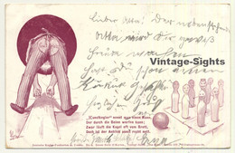 Kegeln / Bowling: Kunstkegler - Art Bowler (Vintage Funny Postcard 1898) - Bowling