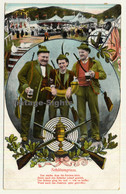 Schützengruss / Greeting From Rifleman (Vintage Postcard Litho 1907) - Tir (Armes)