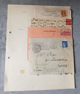 FRANCE INTERESANT 2 ENVELOPPES & 2 CARTE POSTALE CIRCULED SEND TO SUISSE - Lettres & Documents