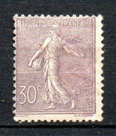 Col31 France 1900 Semeuse N° 133 Neuf X MH Gomme Second Choix Cote 200,00 € - Neufs