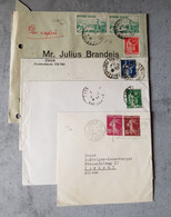 FRANCE INTERESANT 4 ENVELOPPES LETTERS COVERS CIRCULED SEND TO SUISSE - Lettres & Documents