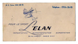 VP20.621 - CDV - Carte De Visite - Pour Le Sport ¨ L' ELAN ¨ à PARIS - Visiting Cards